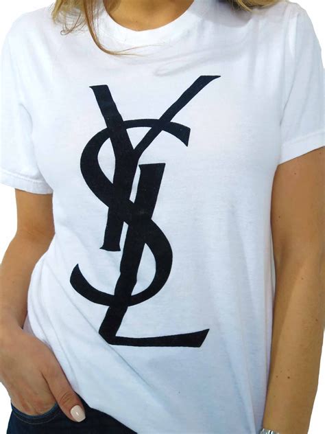 buy ysl logo t shirt|yves saint laurent logo shirt.